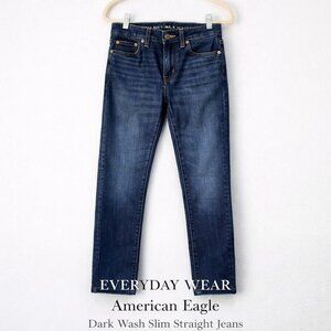 American Eagle Men’s Flex Slim Straight Dark Wash Jeans 26x28 NWOT